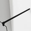 AICA SANITAIRE - Paroi de douche 60x200cm avec barre de fixation 140cm en carré, profilé noir mat, AICA paroi de douche à l'italienne en 8mm verre securit anticalcaire - vignette