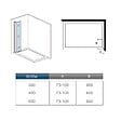 AICA SANITAIRE - Paroi de douche italienne pivotante 55x200cm, AICA paroi de douche retour pivotant mural en verre 6mm anticalcaire, profilé chromé - vignette