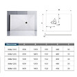 AICA SANITAIRE - Receveur de douche 100x80cm avec une grille en ABS, AICA bac à douche rectangulaire, Extra-plat, blanc, anti-dérapant - vignette