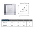 AICA SANITAIRE - Receveur de douche 80x80cm avec une grille en ABS, AICA bac à douche carré, Extra-plat, blanc, anti-dérapant - vignette