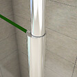 AICA SANITAIRE - Paroi de douche 100x200cm avec barre de fixation au plafond 203-320cm, AICA paroi de douche à l'italienne en 8mm verre bande centrale dépoli - vignette
