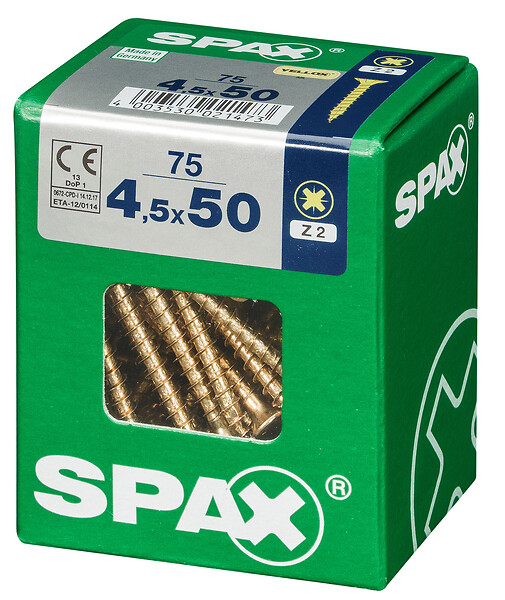 SPAXFRANCE - SPAX TF PZ 4.5x50 YELLOX 75 PC - large