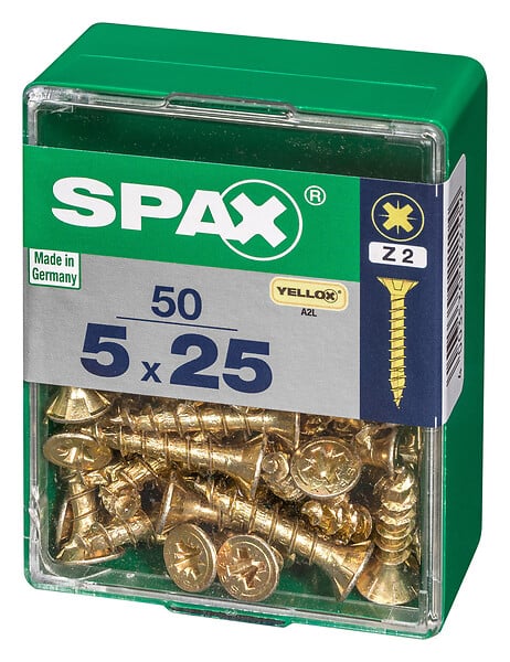 SPAXFRANCE - SPAX TF PZ 5x25 YELLOX 50 PC - large
