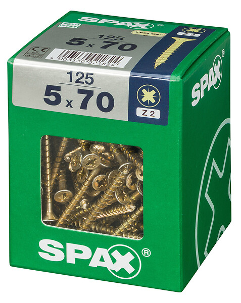 SPAXFRANCE - SPAX TF PZ 5x70 YELLOX 125 PC - large