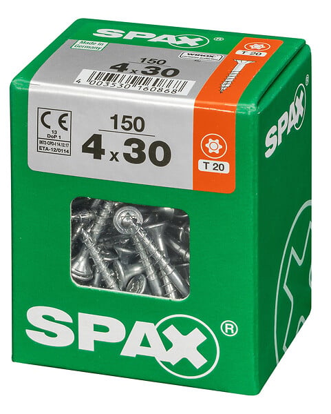 SPAXFRANCE - SPAX TF TX 4x30 WIROX 150 PC - large