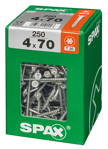 SPAXFRANCE - SPAX TF TX 4x70 WIROX 250 PC - large