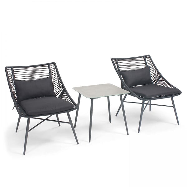 OVIALA - Grande table basse de jardin en acier gris - Costa Rica - large