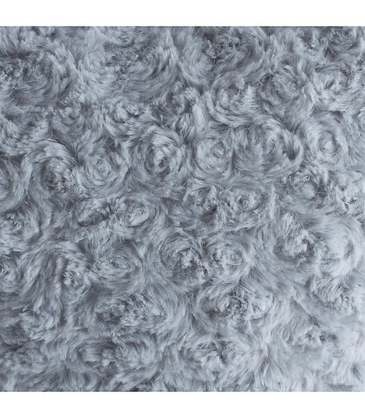 ATMOSPHERA - Coussin Coeur Bouclette Gris clair - large