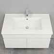 AICA SANITAIRE - Ensemble de meuble de salle de bain blanc clair 79.5cm+Vasque+Miroir+Colonne meuble salle de bain-Armoire de rangement-Meubles-lavabos - vignette
