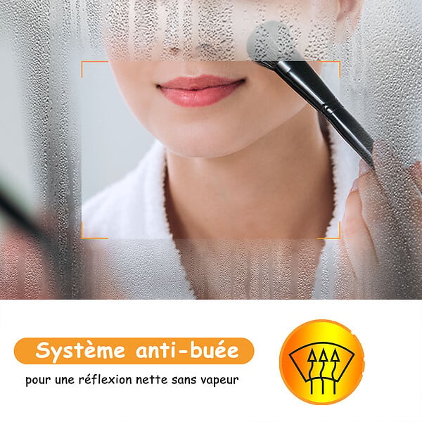 AICA SANITAIRE - Ensemble de meuble de salle de bain blanc clair 79.5cm+Vasque+Miroir+Colonne meuble salle de bain-Armoire de rangement-Meubles-lavabos - large