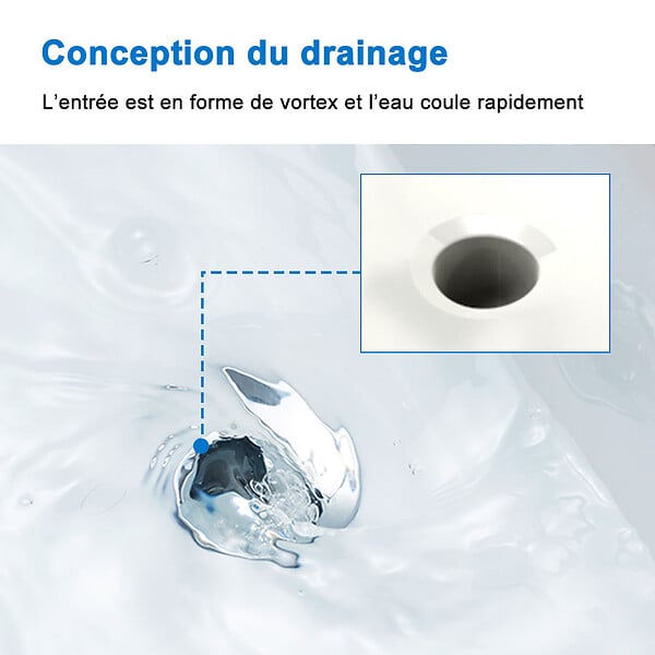 AICA SANITAIRE - Ensemble de meuble de salle de bain blanc clair 79.5cm+Vasque+Miroir+Colonne meuble salle de bain-Armoire de rangement-Meubles-lavabos - large