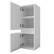 AICA SANITAIRE - Ensemble de meuble de salle de bain blanc clair 79.5cm+Vasque+Miroir+Colonne meuble salle de bain-Armoire de rangement-Meubles-lavabos - vignette