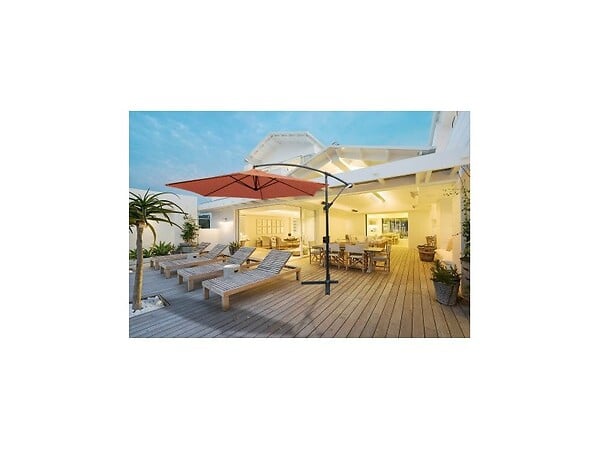 CHALET & JARDIN - Parasol Déporté Rond Collioure  - Terre Cuite - large