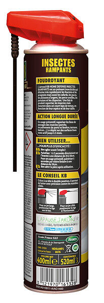 KB HOME DEFENSE - Insecticide Aérosol insectes rampants 400ml - large