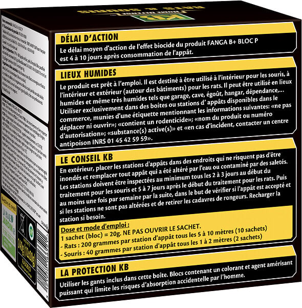KB HOME DEFENSE - Anti-rats et souris 12 blocs 20gr - large
