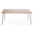 OVIALA - Table de jardin rectangulaire en acier 8 places 180 cm taupe - Palavas - vignette