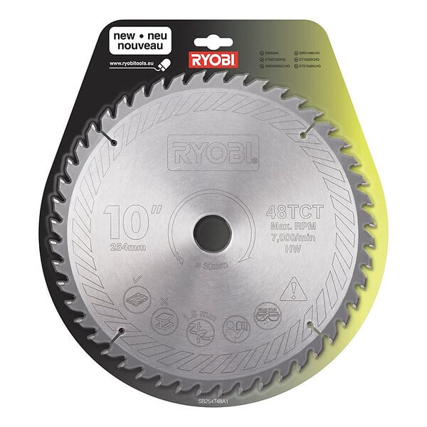 RYOBI - Lame carbure 48 dents Ø 254 x 30 mm scie à onglet et scie sur table SB254T48A1 Ryobi - large