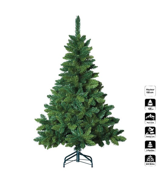 FEERIC LIGHTS & CHRISTMAS - Sapin de Noël artificiel Vert qualité Premium H 180 cm - large