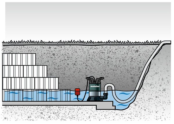METABO - Pompe immergée TP 8000 S pour eaux claires - 350W - hauteur de refoulement max. 7m - large