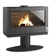 INVICTA - Poêle à bois ELTON 12 kW - Rdt: 75% - Bâches 80 cm - 100% fonte - Anthracite - vignette