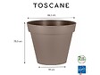 EDA - Lot de 2 Pots de fleur rond Toscane Ø 100 x H.79 cm Taupe - Eda - vignette