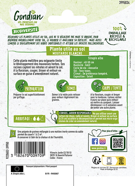 GONDIAN - Plantes utiles au sol - Moutarde Blanche Gondian - large