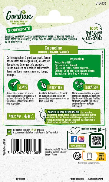 GONDIAN - Capucine Naine Double Variée Gondian - large