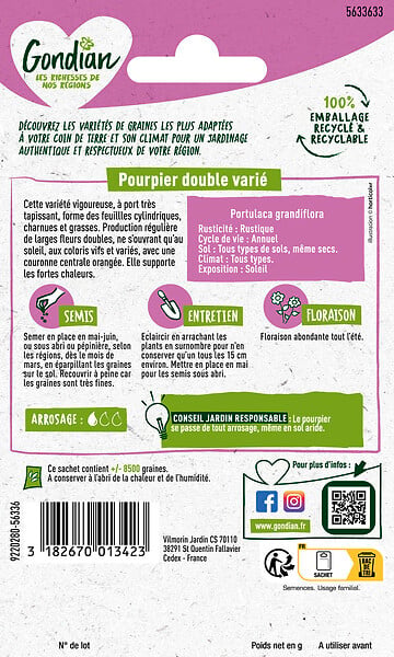 GONDIAN - Pourpier Double Varié Gondian - large