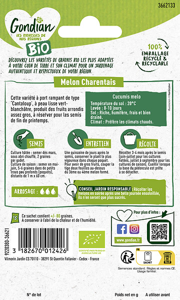 GONDIAN - Melon Charentais Bio Gondian - large