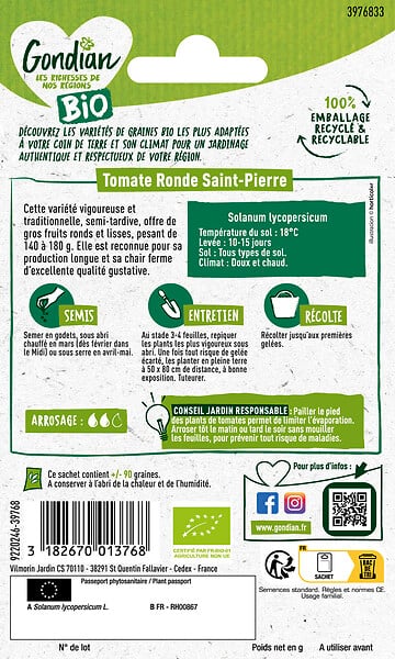 GONDIAN - Tomate Saint-Pierre Bio Gondian - large