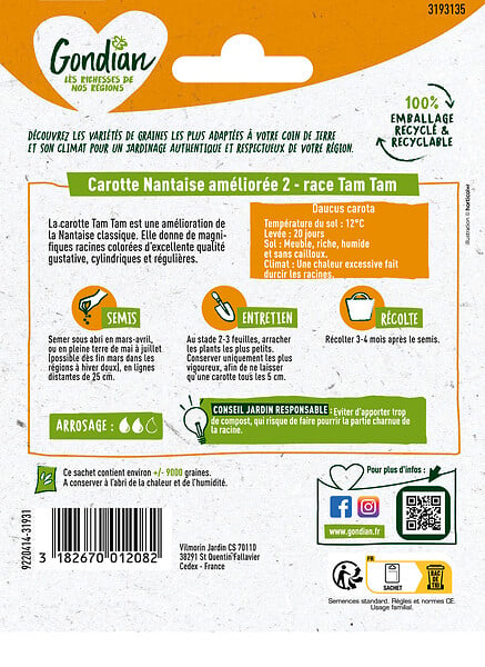 GONDIAN - Carotte Nantaise Améliorée 3 race Tam Tam Gondian - large