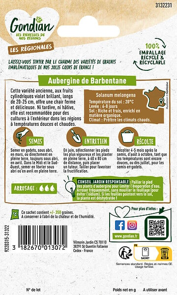 GONDIAN - Aubergine de Barbentane Gondian - large