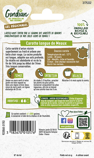 GONDIAN - Carotte Longue de Meaux Gondian - large