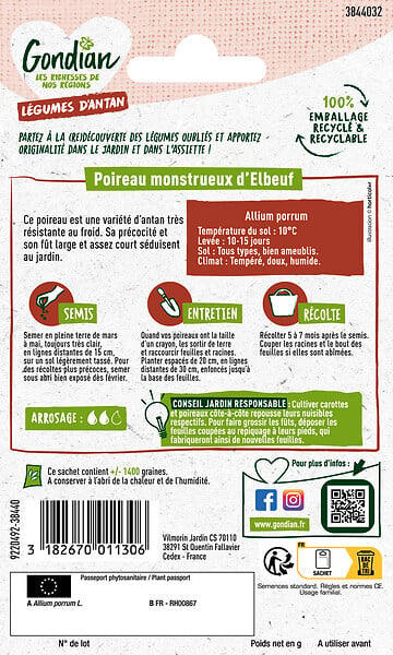 GONDIAN - Poireau Monstrueux d'Elbeuf Gondian - large