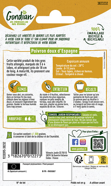GONDIAN - Piment Doux d'Espagne Gondian - large