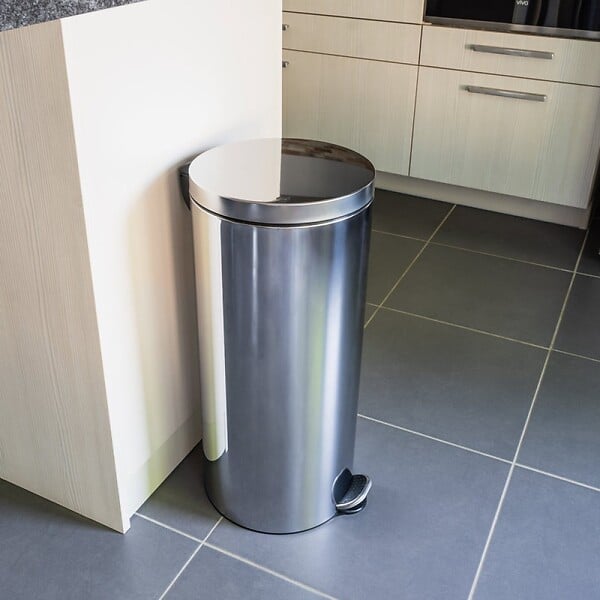 HAILO - Poubelle de cuisine à pédale 30L Chromée - SELEKTA - large