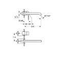 GROHE - Grohe Essence Mitigeur lavabo monocommande montage mural, 2 trous taille L, Chrome (G-29193001) - vignette