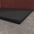 AURLANE - Receveur de douche Noir Effet Pierre 90x120 cm et Grille décor Linéaire en Inox - vignette