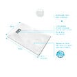 AURLANE - Receveur de douche Blanc Effet Pierre 80x120 cm et Grille décor Perforée en Inox - vignette