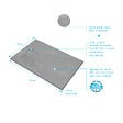 AURLANE - Receveur de douche Gris Effet Pierre 80x120 cm et Grille décor Perforée en Inox - vignette