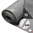 VOUNOT - Brise vue occultant en HDPE 230g/m² 1x10m avec attaches de fixation gris - vignette