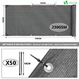 VOUNOT - Brise vue occultant en HDPE 230g/m² 1x10m avec attaches de fixation gris - vignette