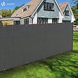 VOUNOT - Brise vue occultant en HDPE 230g/m² 1.5x10m avec attaches de fixation gris - vignette