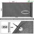 VOUNOT - Brise vue occultant en HDPE 230g/m² 1.8x10m avec attaches de fixation gris - vignette
