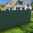 VOUNOT - Brise vue occultant en HDPE 90g/m² 1.5x10m avec attaches de fixation vert - vignette