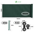 VOUNOT - Brise vue occultant en HDPE 90g/m² 1x10m avec attaches de fixation vert - vignette