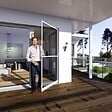 WINDHAGER - porte battante moustiquaire blanc 100x210 cm - vignette