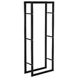 HOMCOM - Etagère porte bois de cheminée porte-bûches design contemporain charge max. 100 Kg dim. 60L x 25l x 150H cm métal noir - vignette