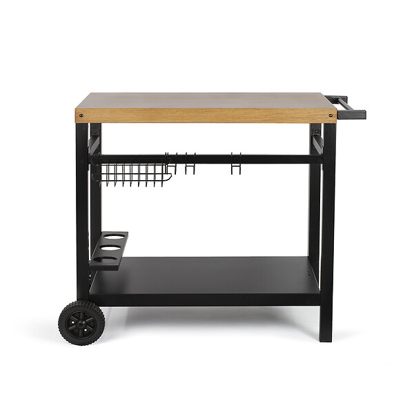 LIVOO - chariot pour plancha noir/bois - gs131 - large