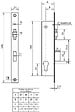 METALUX - Serrure à  larder à  rouleau pour profil étroit type MTX 880 en coffre de 41mm - vignette